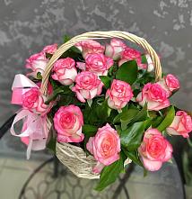 Цветочная композиция из Розы в корзине #REPLACE_PRED# Тоншаево