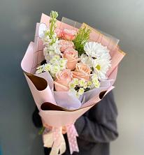 Букет цветов из:  Хризантемы и Розы в Тоншаево