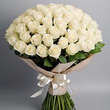 Букет 101 беля роза Белоснежка в Тоншаево