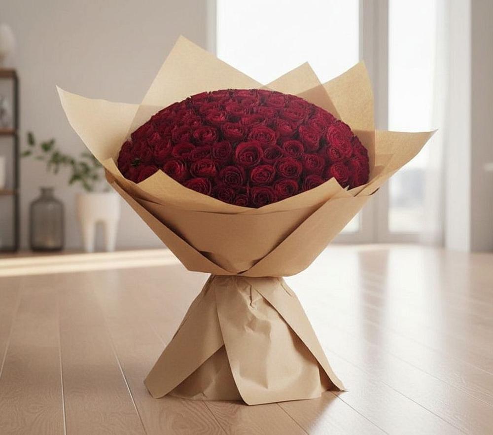 Букет 101 Красная роза в Тоншаево