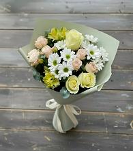 Букет цветов из:  Альстромерии, Розы и Хризантемы в Тоншаево